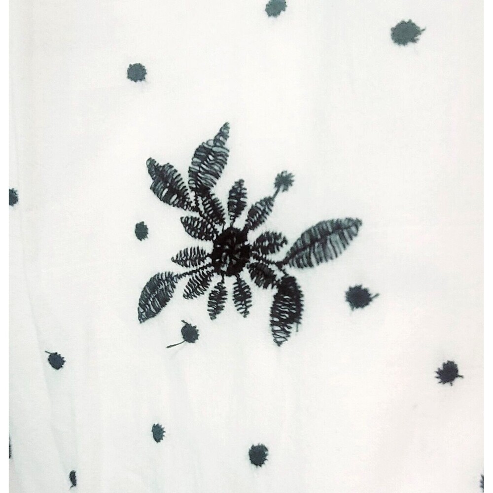 Zara Ecru off the shoulder Midi eyelet Dress S milkmaid Cottage tassels TRF - Picture 8 of 16